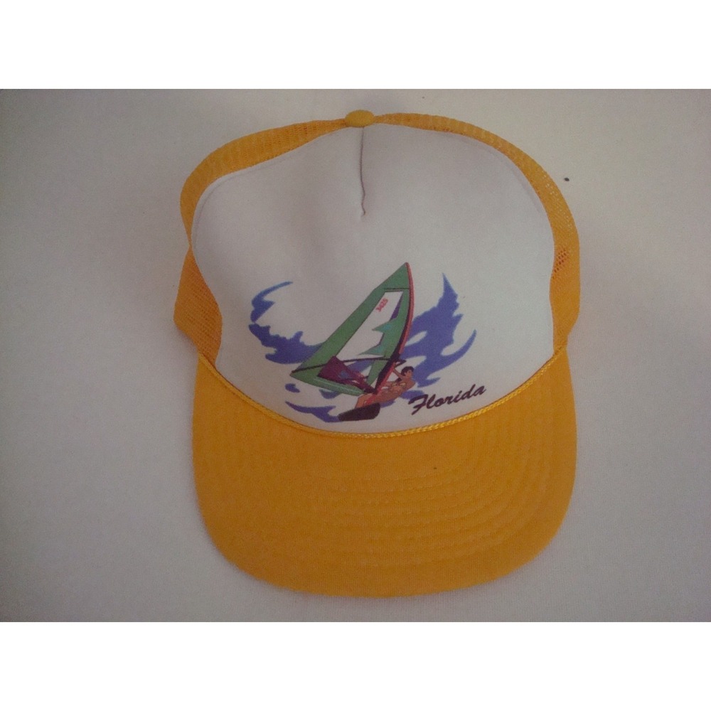 FLORIDA NOVELTY TRUCKER‎ ROPE 90S MESH FUNNY  HAT CAP VINTAGE DEADSTOCK 04